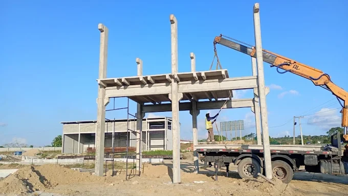 Registro real de estrutura pré-moldada — solução para galpão agrícola